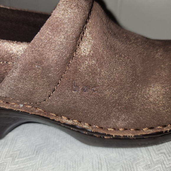 BOC Born Concepts Clogs Brown gold dust Leather Nurse Comfort Shoes 8 - Picture 6 of 8
